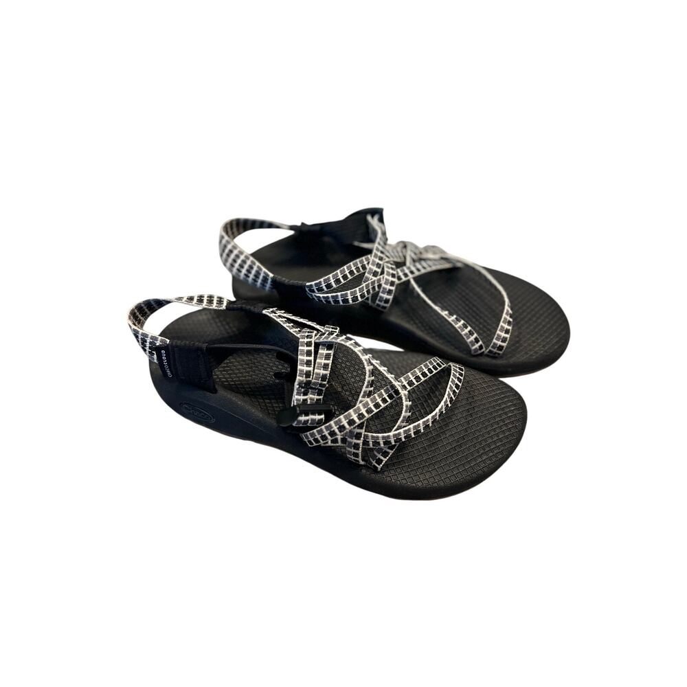 Chaco Women's ZX/1 Cloud Sandals in a black and white size 8